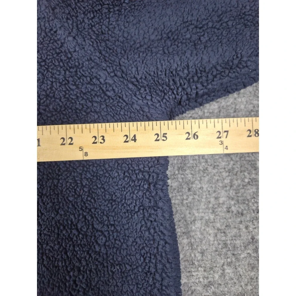 The North Face Fleece Hoodie Mens XL Navy Orange Sherpa Half Zip Pullover